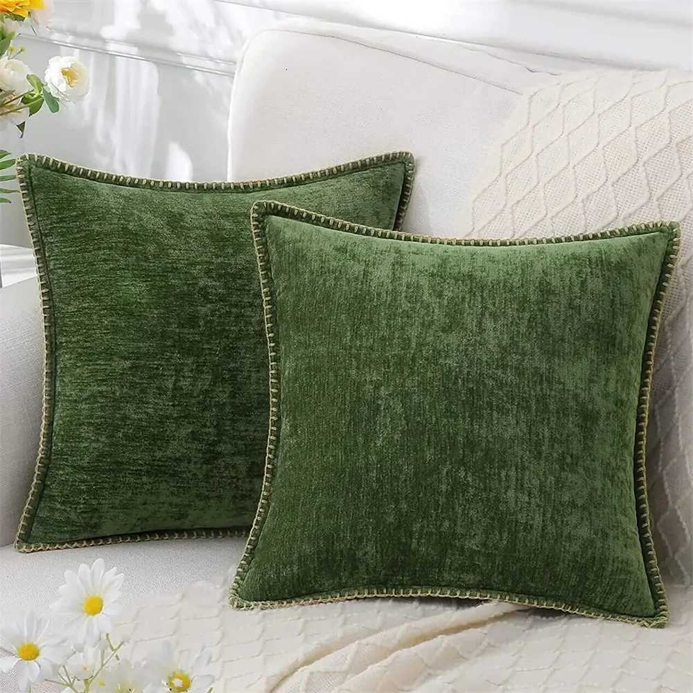Pillow Case Blue Chenille Cushion Cover 45x45 Cover 30x50cm Sofa Decorative Throw Case Soft Luxury For Living Room Sofa Decor C251028