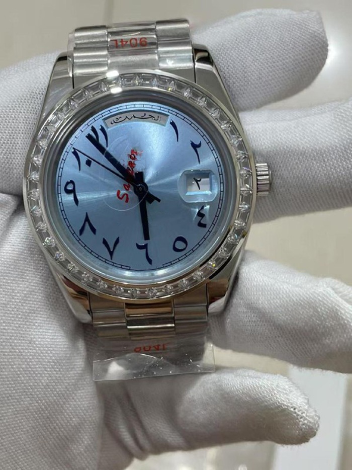 2025 new Men's Presidential Design Water-resistant Stainless Steel Automatic Mechanical Watch with Sapphire Glass