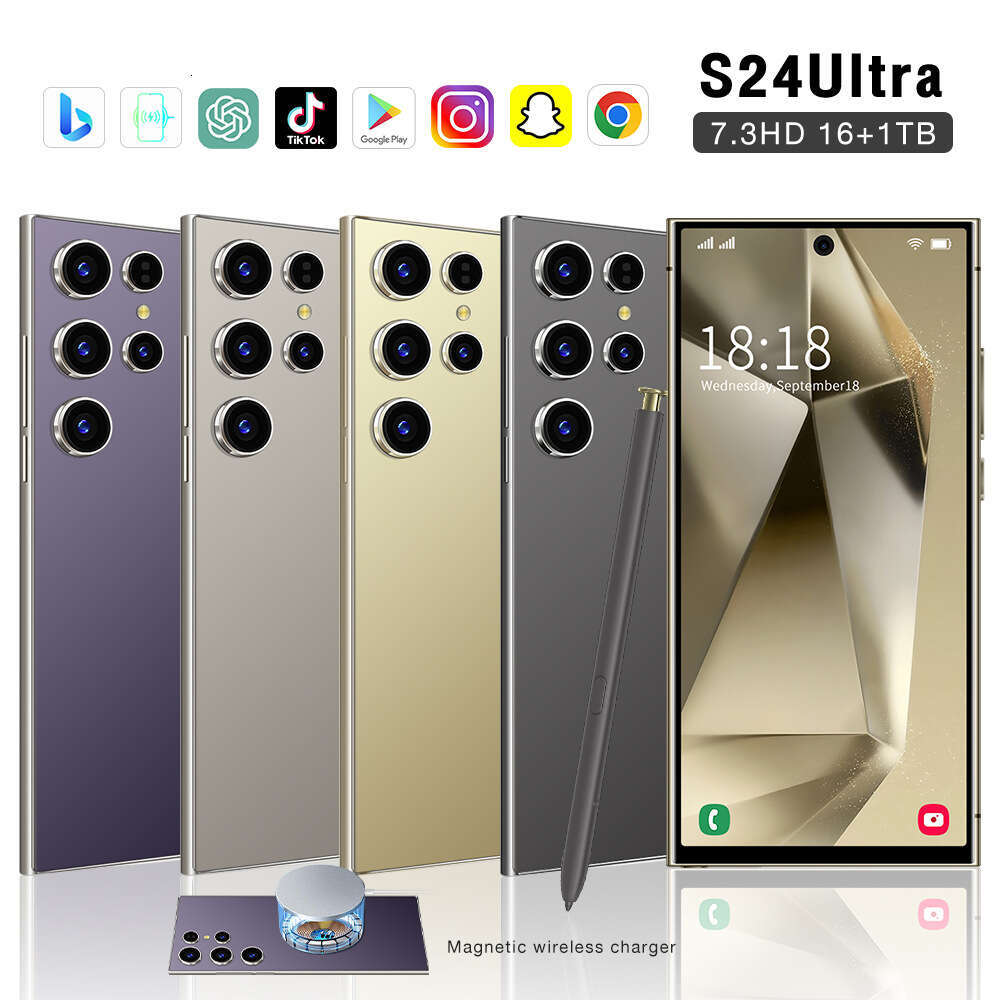 NEW 2026 HOT phone S24 ultra 7.3 inch HD 4K Android 14 16GB+1TB 8000mAh Battery 4G 5G Dual Sim Card WiFi GPS Google s25 s24 s26