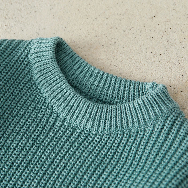 Suefunskry born Baby Girl Boy Knitted Long Sleeve Autumn Winter Sweater Solid Loose Pullover Casual Tops Kids Clothes 3M5Y 251027