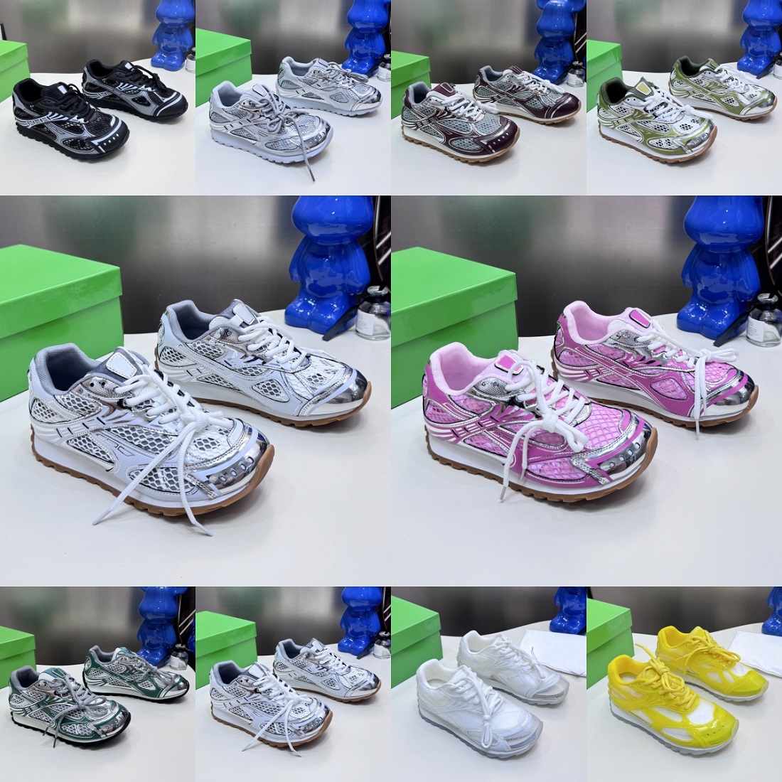 35-45 Casual Shoes Men Women Luxury Designer Sneaker Fashion Nylon Fabric Pink Sliver Parakeet Blue Black Merlot Platform Trainers Sports Sneakers Jogging Walking