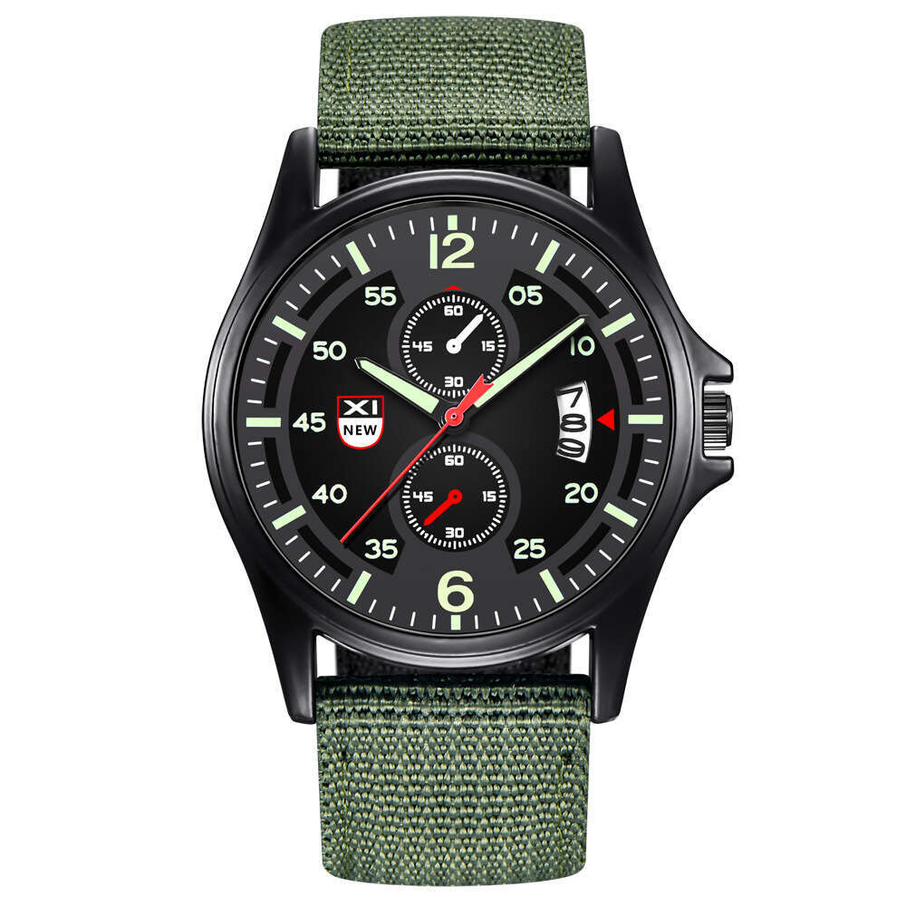 Brand New Men's Fashion Nylon Strap Sports Military Calendar Quartz Watch
