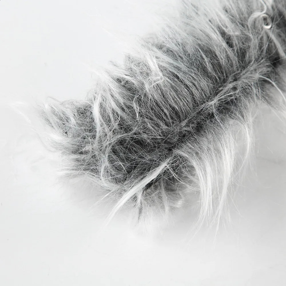 Trendy Vintage Gray Longhair Belt Y2K Hiphop Faux Fur Leather Belt Chic Jeans Decor Furry Waistband Waist Accessories 251027