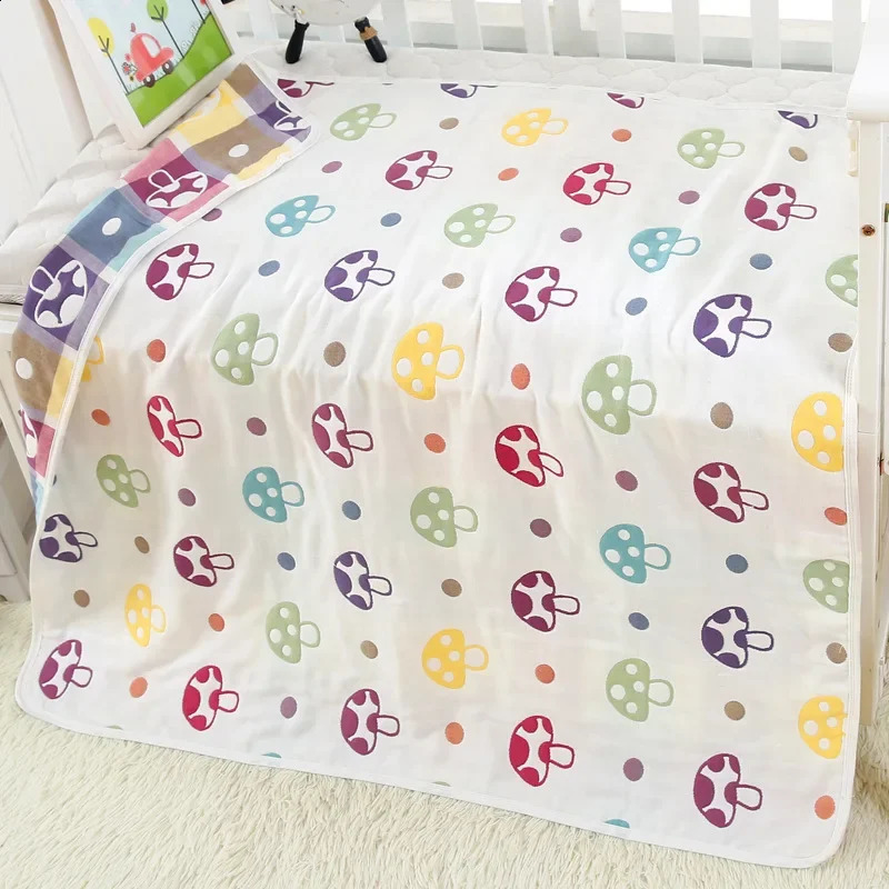 Baby Bath Towel 6 layer Cotton Gauze Muslin Children Blankets Bedding Infant born Swaddle Kids Cotton Wrap Quilt 110cm 251027