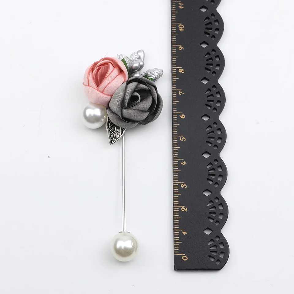 Mens Fashion Striped Tie Hanky Set Floral Brooch Sage Green Red Necktie Set For Men Business Wedding Party Groom Accessory GiftW251028