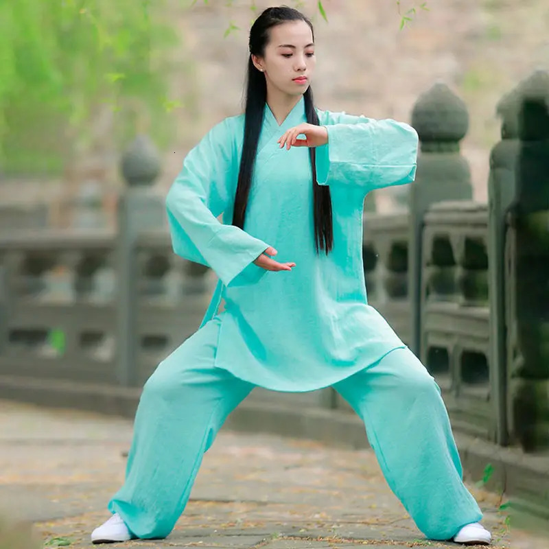 High Quality Cotton Linen Clothes Sets Men Women Tai Chi Suit Practice Clothing Martial Art Uniform Taoist Kung Fu Toppants 251022