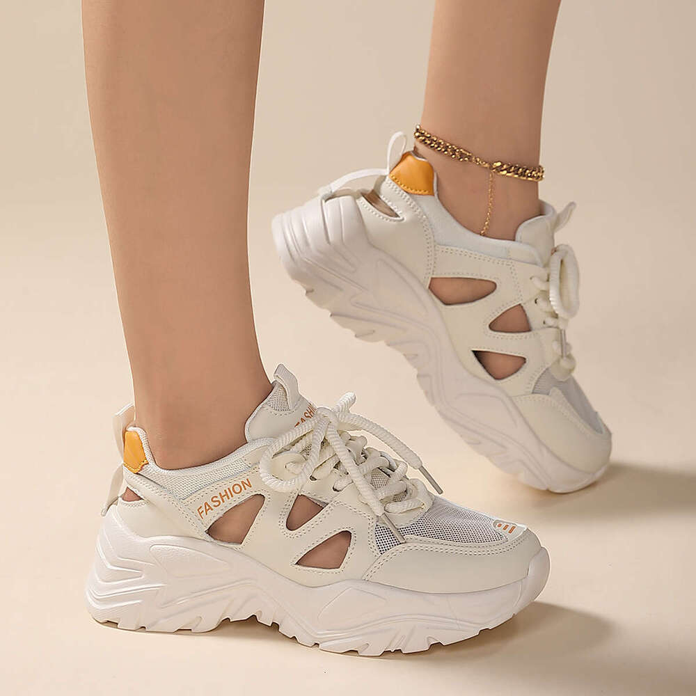 35-42 Women's 2025 Trendy Designer Sneakers - Lightweight Non-Slip Running Shoes, Versatile Casual Style for Large Size & Daily Matching