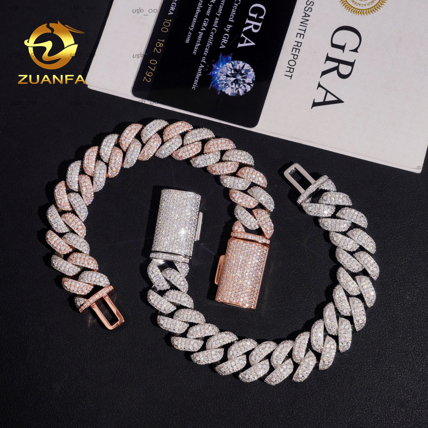 Hip Hop Jewelry for Rapper VVS Moissanite Cuban Link Bracelet 16mm 925 Silver Miami Cuban Bracelet Pass Diamond Tester