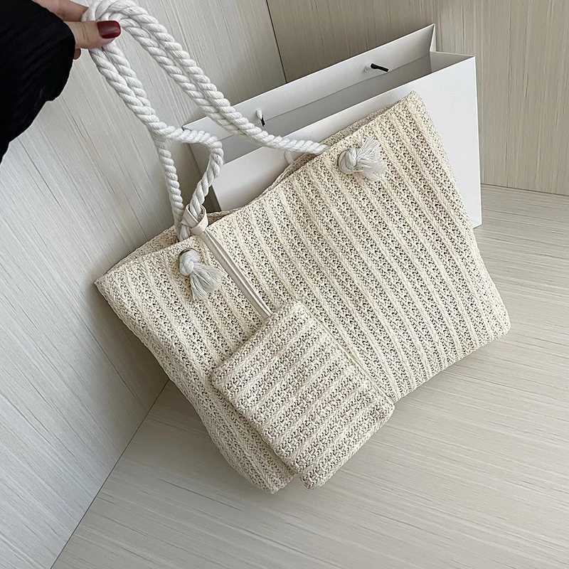 Fashion Large Capacity Straw Tote Bag Designer Women Handbags Handamde Woven Summer Beach Bag Casual Bali Big PurseW251028
