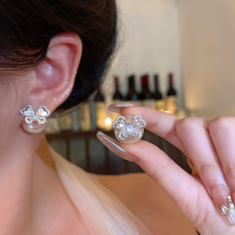 Earrings for women S925 silver needle fashionable simple freshwater pearl earrings high-end and light luxury birthday gift free shipping Designer earr