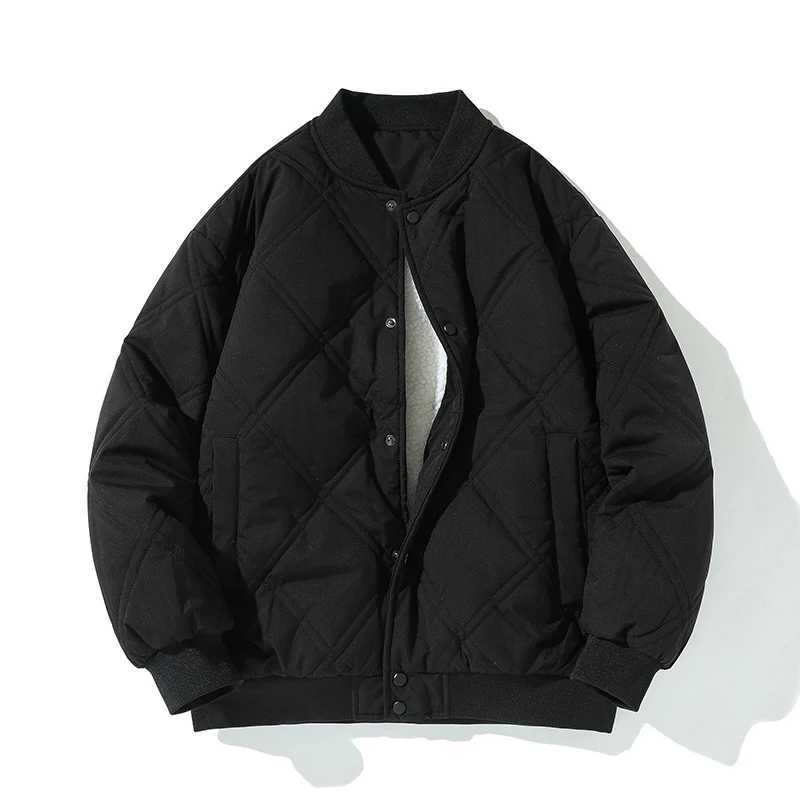 New Style Buttonup Baseball Collar Casual Lambswool Cotton Jacket for MenWinter Sports Cotton JacketCasual Loose Bread Jacket J251028