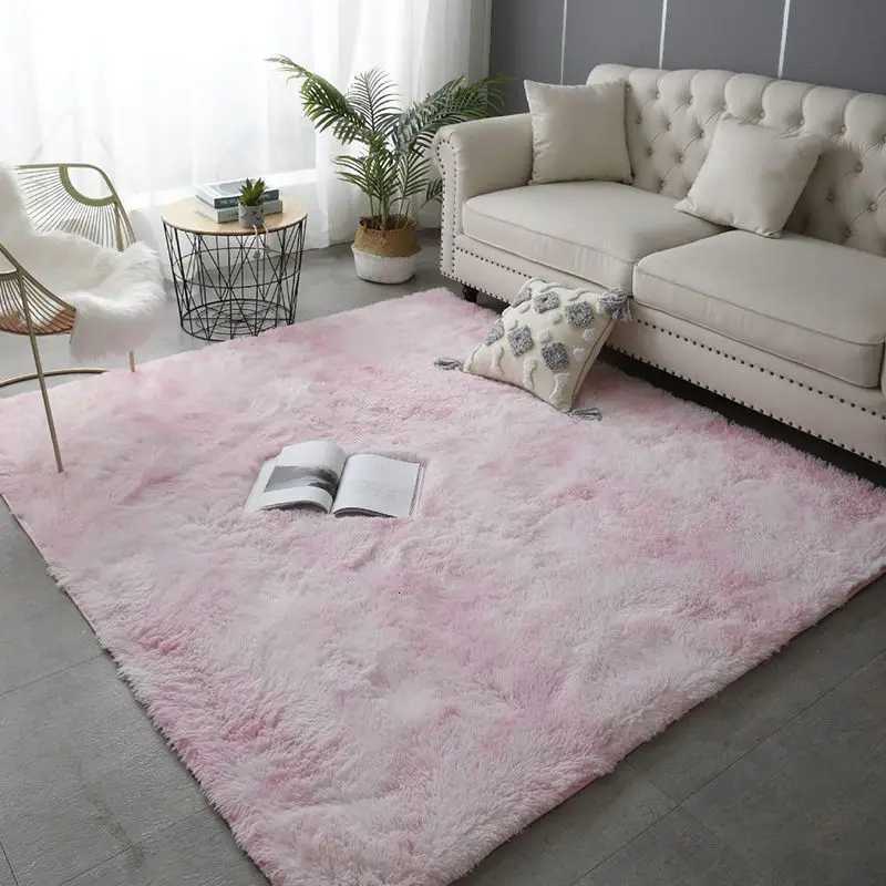 VIKAMA Gray Carpet for Living Ro Plush Rug BedRo Fluffy Mats Antislip He Decor Rugs Soft Velvet Carpets Kids Ro Blanket H251028