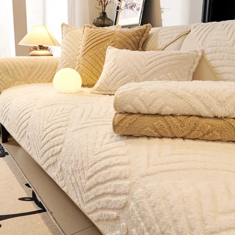 AutumnWinter Thickened Sofa Cover AntiSlip Sectional Seat Cushion for Living Room AntiCat Scratching Soft Furniture Protector C251028
