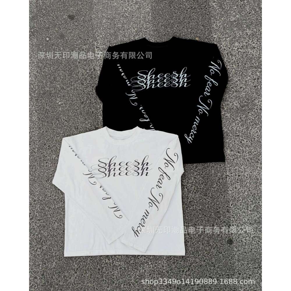 American Style Autumn Long Sleeve T-Shirt Dark Y2K Print Top High Street Gothic Trendy Outfit