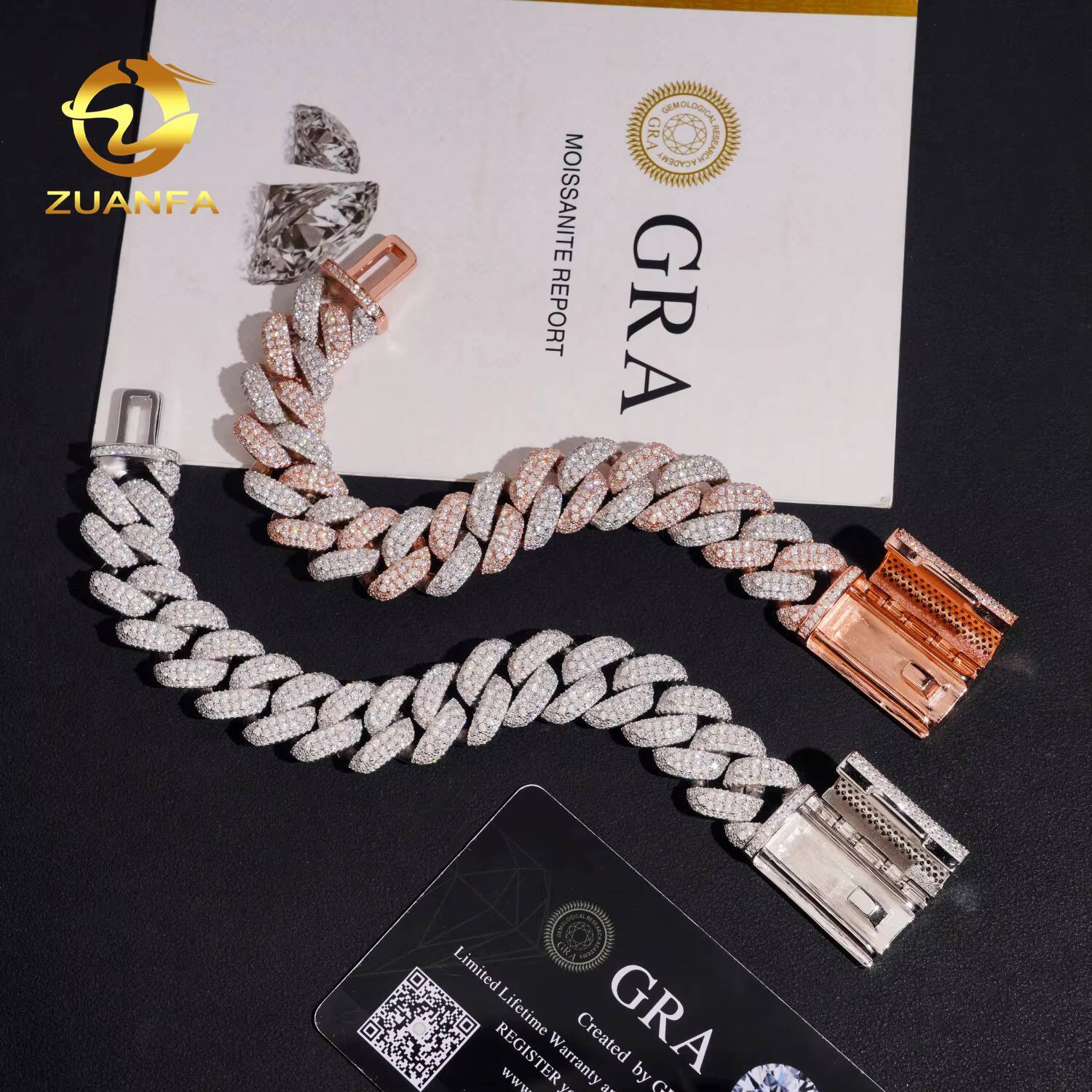 Hip Hop Jewelry for Rapper VVS Moissanite Cuban Link Bracelet 16mm 925 Silver Miami Cuban Bracelet Pass Diamond Tester