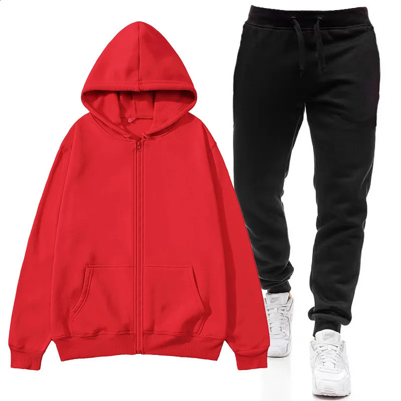 Autumn winter Men warm Sport Suits Women warm zipper Hoodies Pants Two Pieces Sets Running Casual Sweatshirts Sweatpants 251027