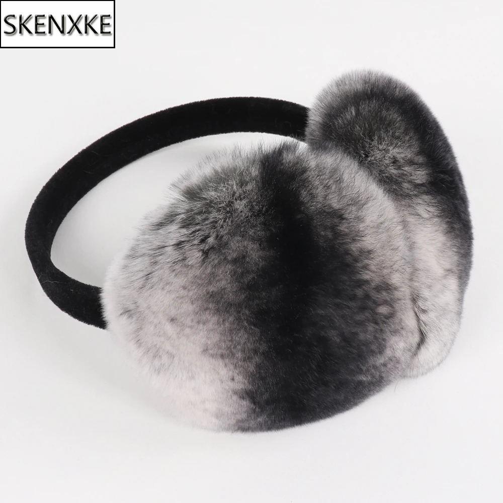 women Quality Real Fur Earcap Winter Warm Natural Rex Rabbit Fur Earmuff Lady Fashion Fluffy Genuine Rex Rabbit Fur Earlap 251027