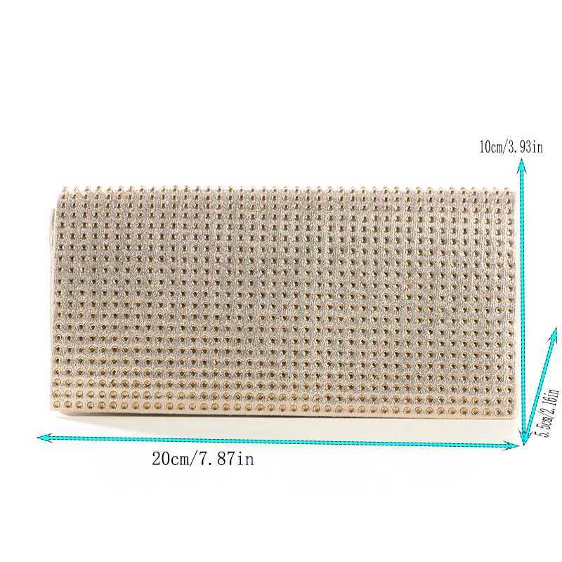 Bright Diamond Clutch Bag Dinner Party Chain Shoulder Socialite Evening Outing Mobile Phone Storage for Women H251027