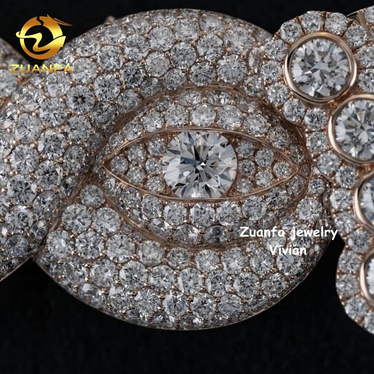 Custom 20mm Pass Diamond Tester VVS Moissanite Diamond Iced Out Hip Hop 925 Sterling Silver Cuban Link Chain Necklace