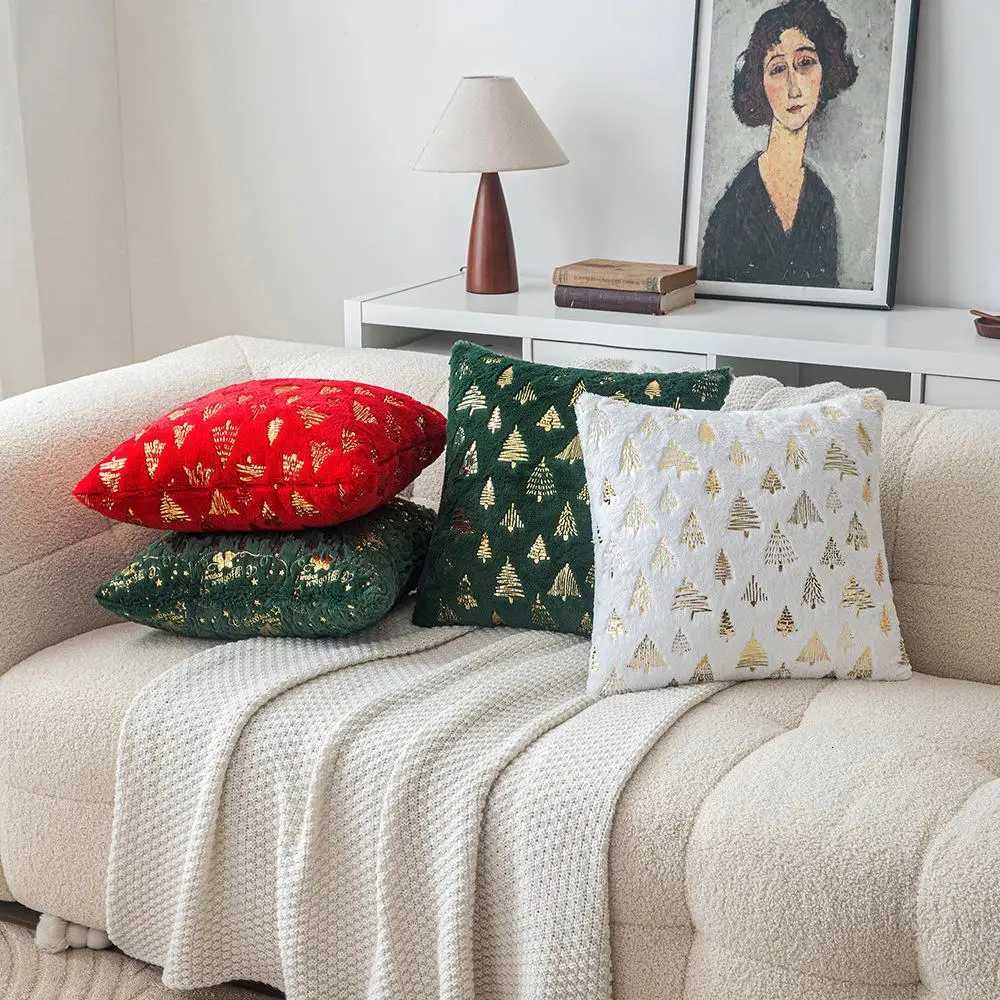 Pillow Case Soft Cushion Cover Jacquard case Christmas Tree Case slip Useful Home Textile Xmas Home Decor Throw Cover C251028