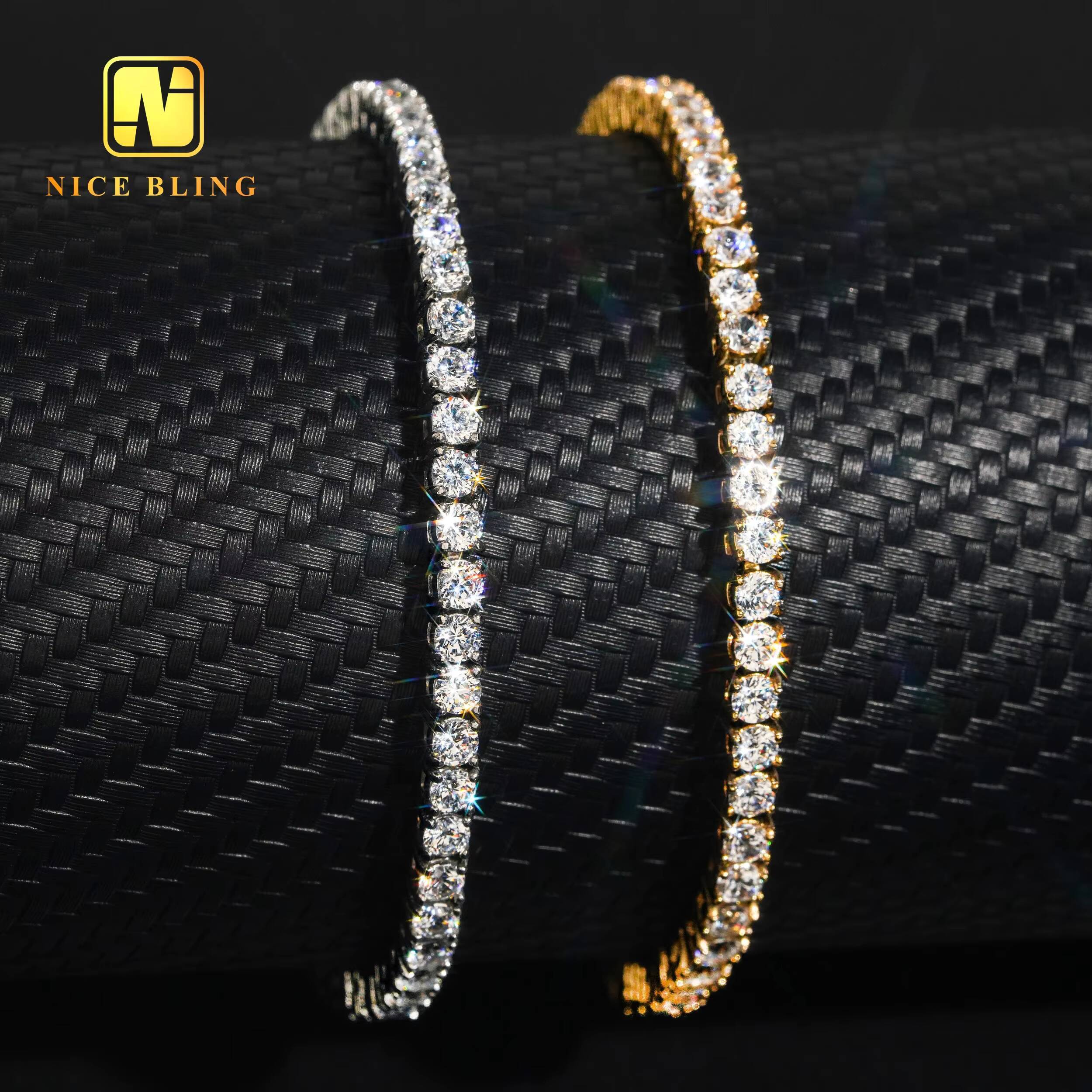 Wholesale Price Fashion Hip Hop Jewelry 316l Stainless Steel Tennis Chains 3mm 5a Cubic Zirconia Necklace Tennis Necklaces