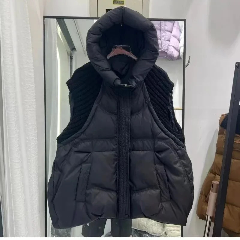Hooded Down Cotton Woman Waistcoat Top Autumn Winter Puffer Vest Ladies Jacket Large Size 5XL Cotton Padded Sleeveless A480 251027