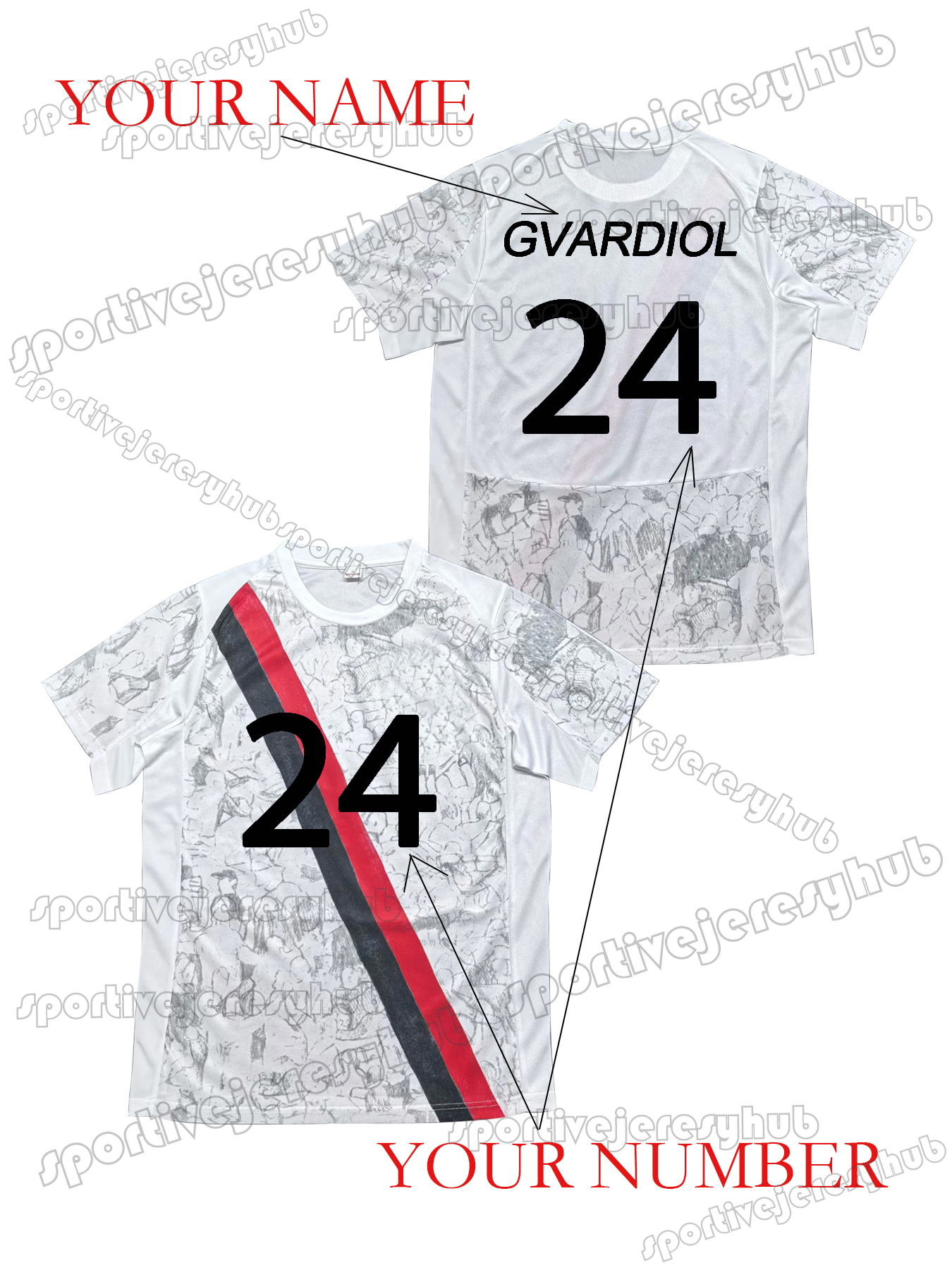 Erling Haaland 2025-26 Soccer Jerseys Rodri Phil Foden Josko Gvardiol Ruben Dias Doku Nunes Bernardo Silva Marmoush Savinho Custom Printing Casual Wea