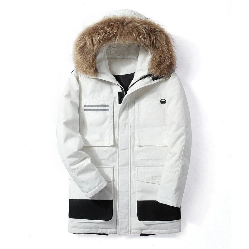 Casual Warm Fashion Coat Big Goose Mens Down Jacket in Winter Korean Version Youth Long Thick Winter Clothing Daily Coat jacket 251027