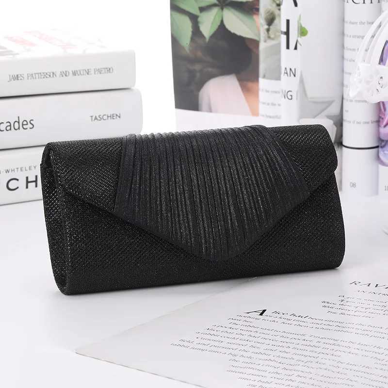 Womens Square Pleated Envelope Evening Clutch Purse Fashion Wedding Party Dinner Handbag Bag H251027