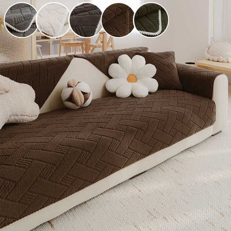 1PCAutumn and winter plush sofa cushion new thick sofa cover light luxury highend sofa cushion C251028