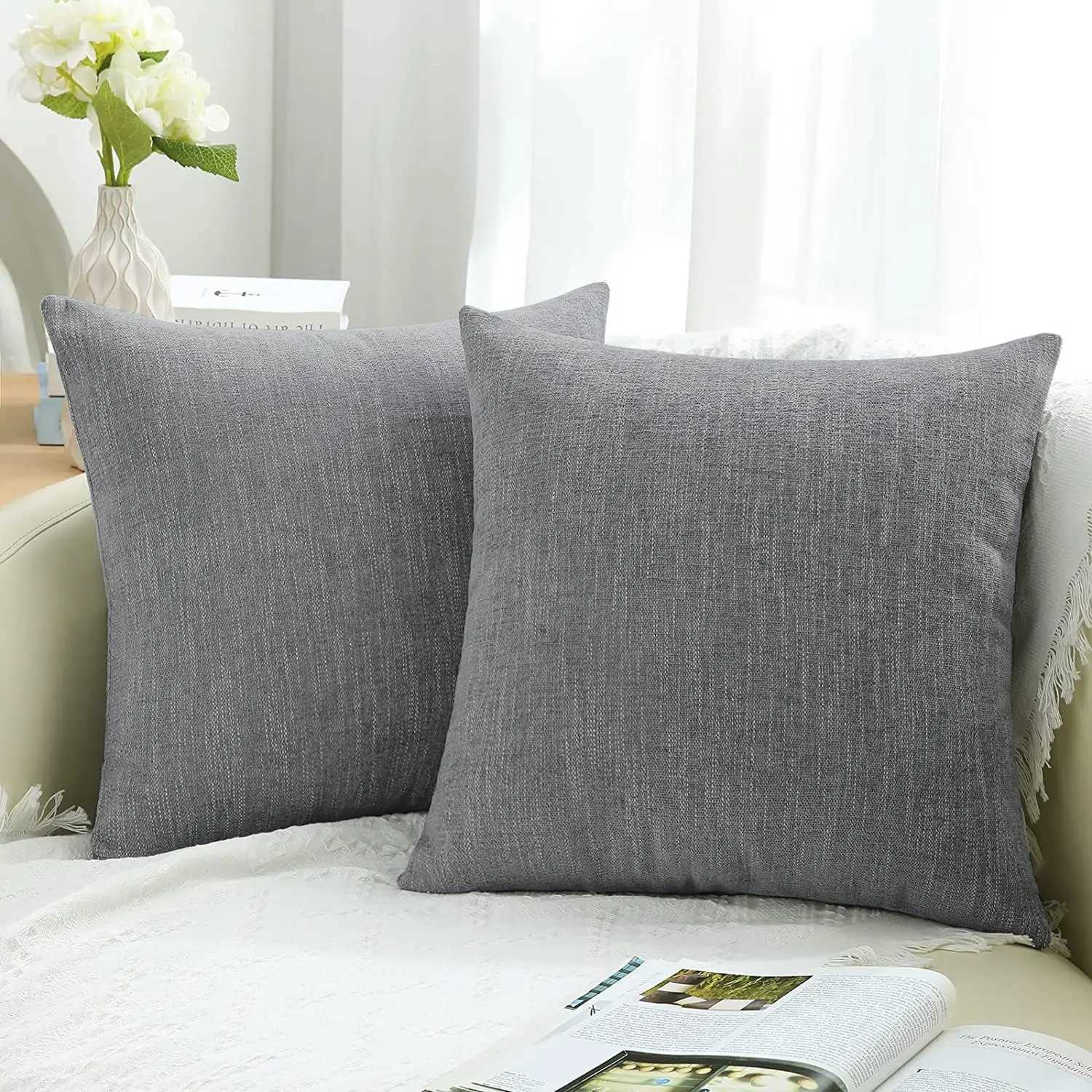 Pillow Case Homaxy Chenille Cushion Cover 45x45cm Throw Cover Soft Luxury case For Sofa Living Room Decorative case 40x40 C251028