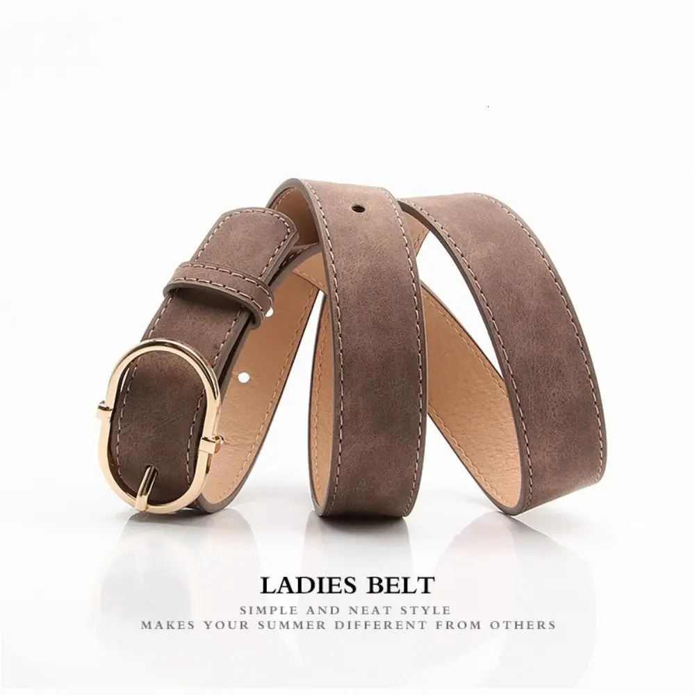 Fashion Pin buckle Suede Leather Belt Casual Business Waist Belt Retro Waistband For Women 251024
