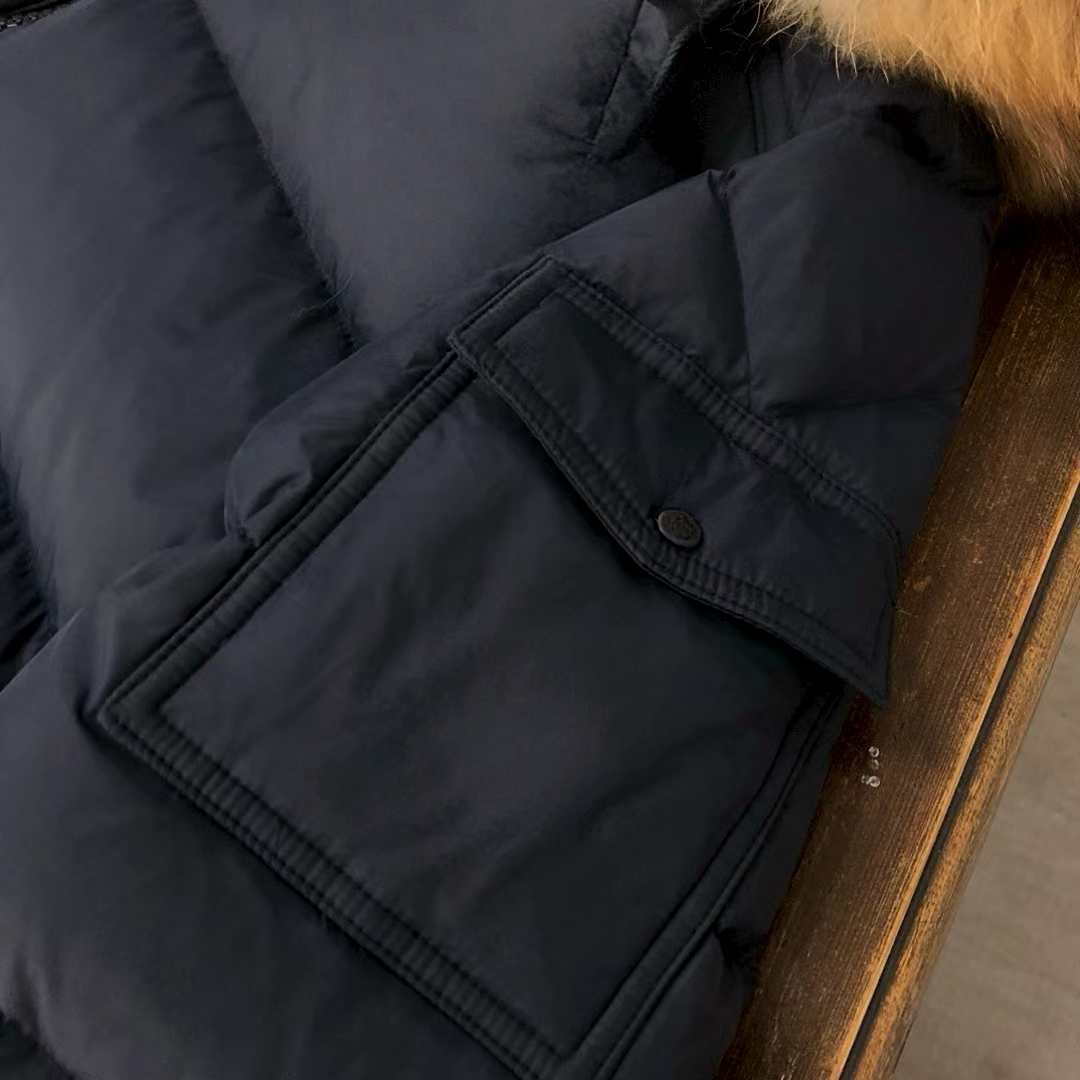 2025 Men Winter Down Jacket Sleeves Detachable Northern Coat Fashion Hooded Down Jacket Couple Face Parka