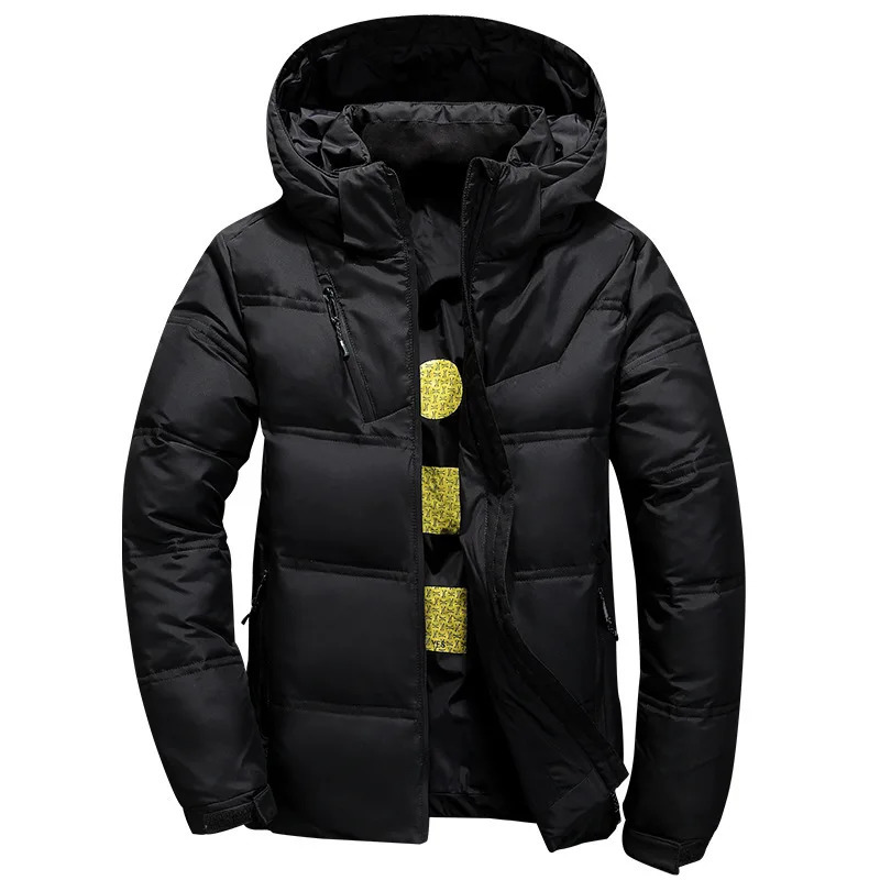 White Duck Down Jacket Men Winter Warm Solid Color Hooded Down Coats Thick Duck Parka Mens Down Jackets Winter Outdoor Coat 251023