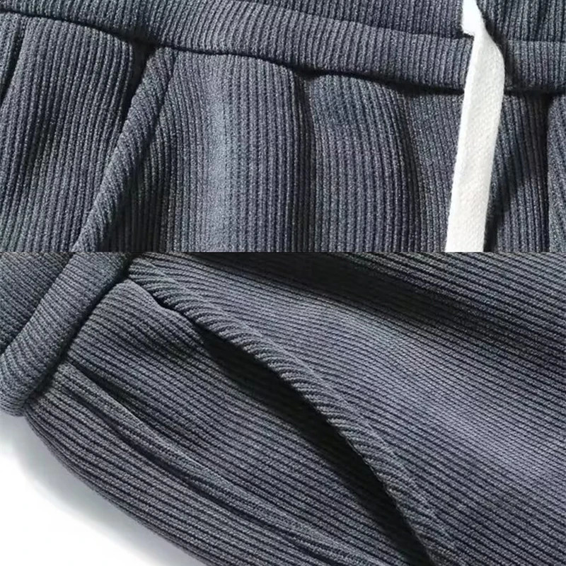 Men Tech Fleece Embroidery Sweatpants Baggy Corduroy Jogger Pants Male Autumn Casual Harem Loose Sport Thermal Trousers 251027