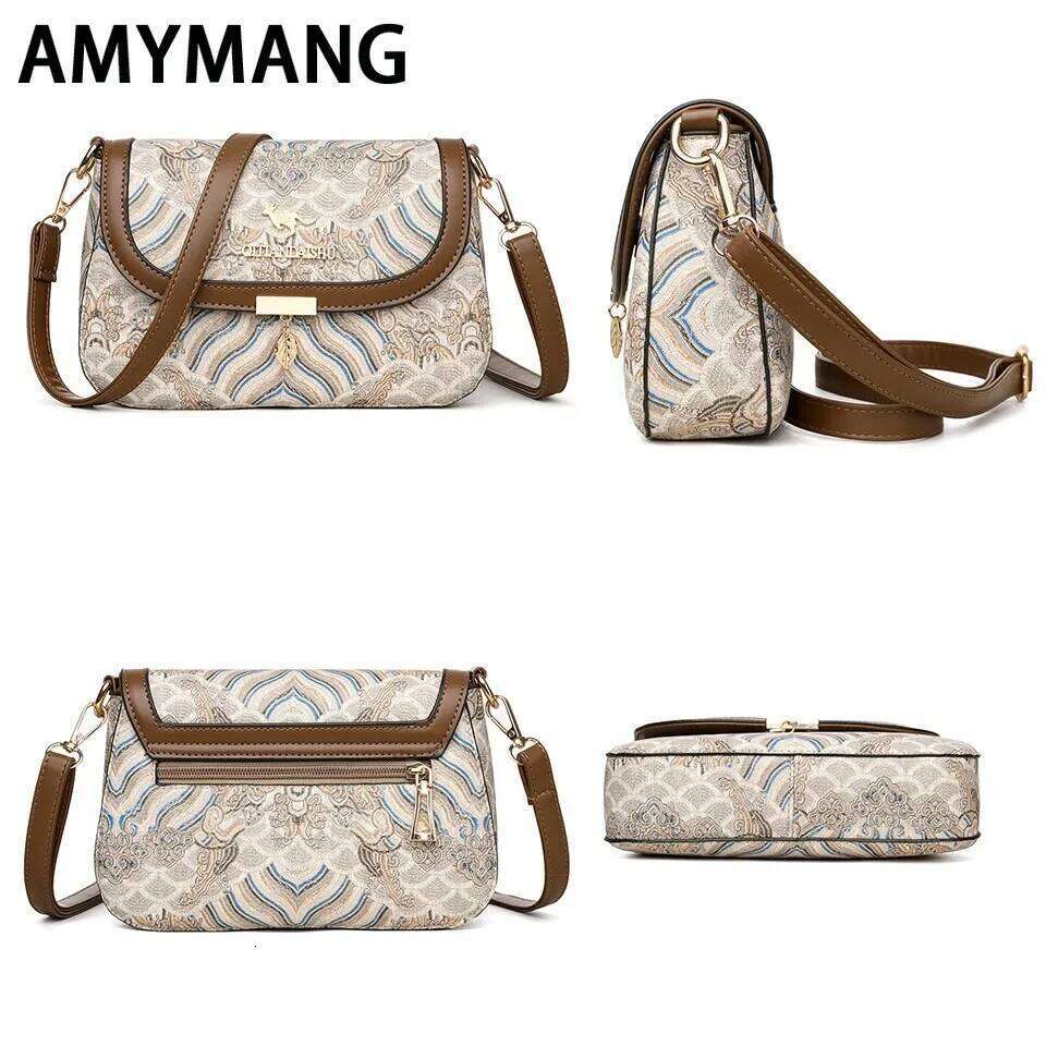 Designer Bags Designer Trend Embroidered Women's Shoulder Bag High Quality Soft Leather Women Crossbody Bags Female Handbag Sac A Main Hot Sellin