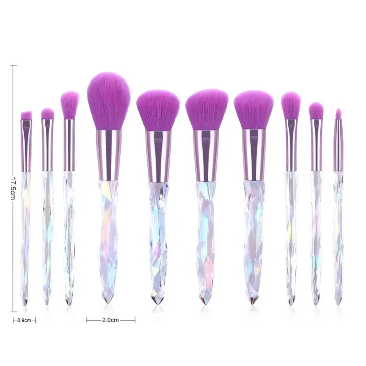Soft and Luxurious Travel Beauty Tools Crystal Acrylic Handle Eye Makeup Brush Set with High Quality Eyeshadow Brushes Cosme J251117