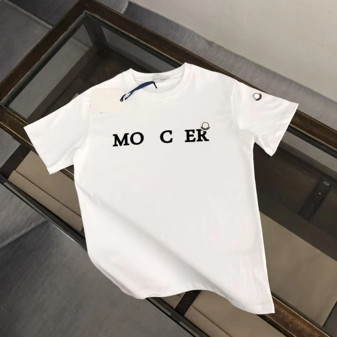 Men's fashion designermen's black and white Monclerly short-sleeved summer wearcasual hip-hop street T-shirt S-4XL #66