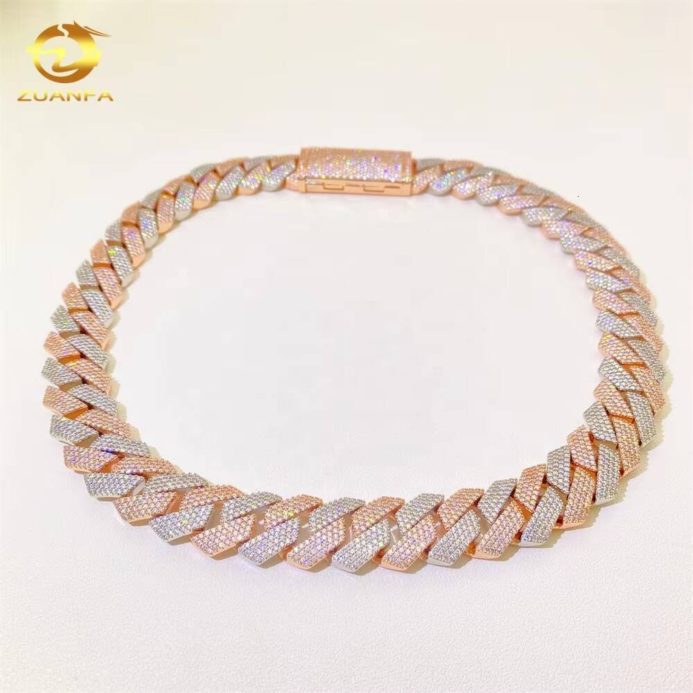 20mm Pass Diamond Tester Luxury VVS Moissanite Diamond 925 Sterling Silver Iced Out Cuban Link Chain