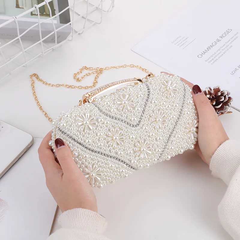 Pearl evening bag for socialite rhinestone embellishments clutch bag handbag cheongsam evening bag banquet bag dress bag H251027