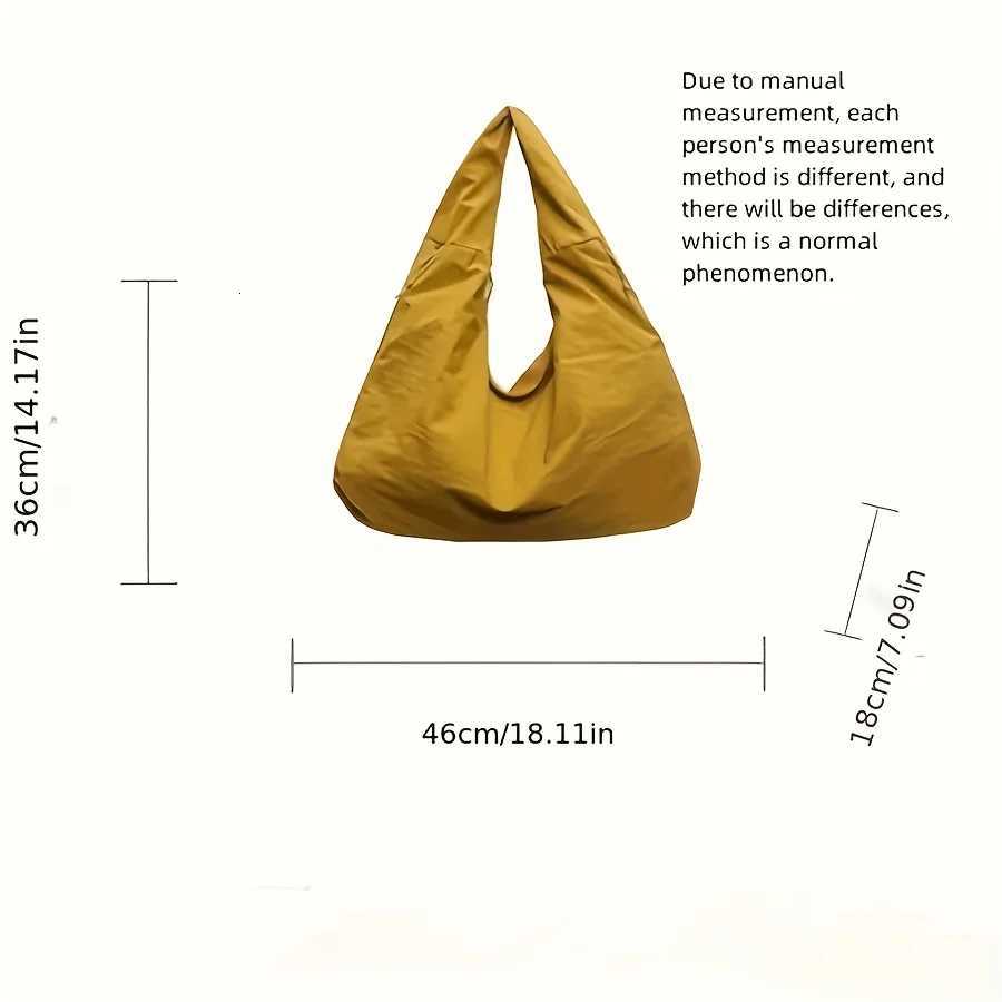 Casual Nylon Tote Bag for Women Handbag Shoulder Bag with Zipper Closure Durable Easy Clean for Commuting Work Travel WorksT251028