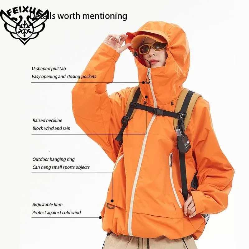 New Men Waterproof Hiking Jacket Women Windproof Sports Coat High Quality Hooded Jacket Outdoor Ride Climbing Running Jacket X2510281