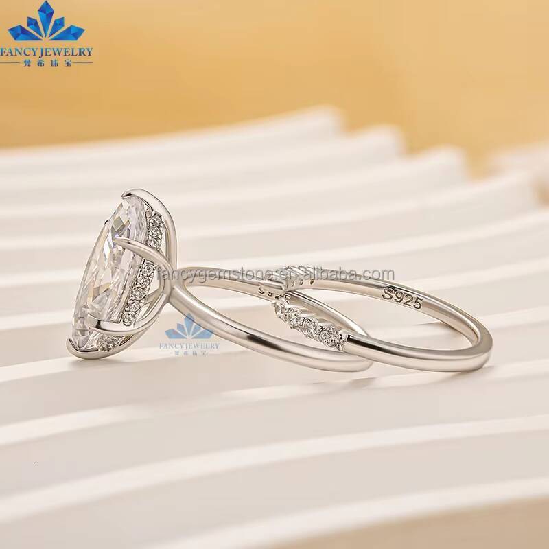 Custom IGI Gia Certified CVD HPHT Lab Created Grown Diamond Marquise Cut 10k 14k 18k Solid Gold Engagement Rings for Women Men