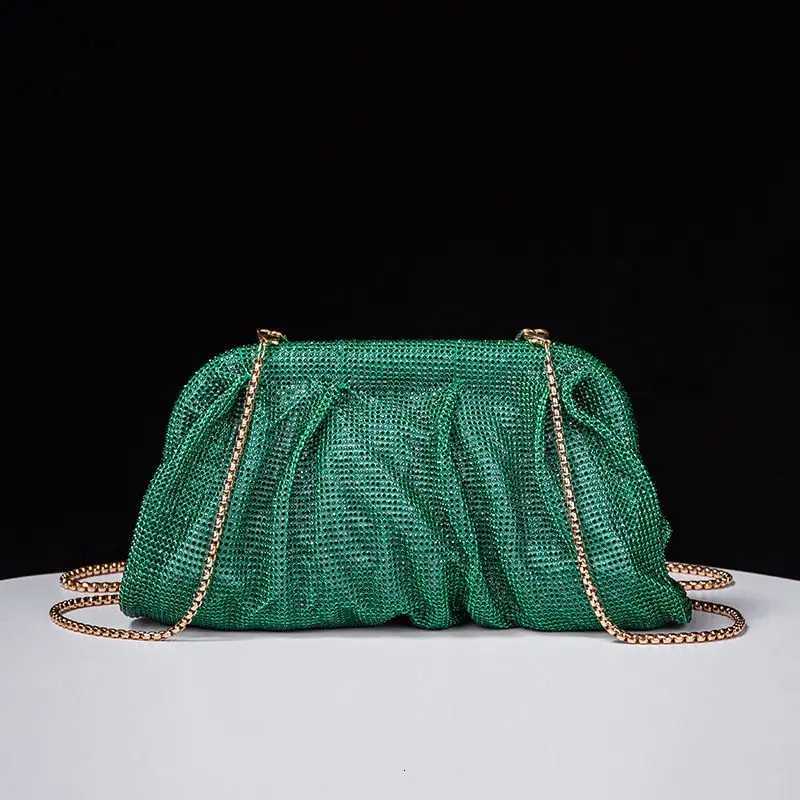Shiny Rhinestone Evening Clutch Bags Women New Folds Crystal Clip Purses And Handbags Wedding Party Purse Day Clutches H251027