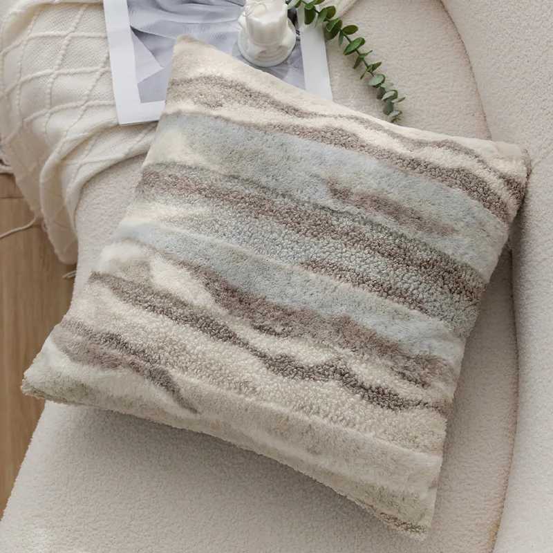 Pillow Case Cream Style Khaki Cushion Cover Soft Plush Cases Home Decor Covers Decorative Modern Light Luxury Home Furnishings C251028