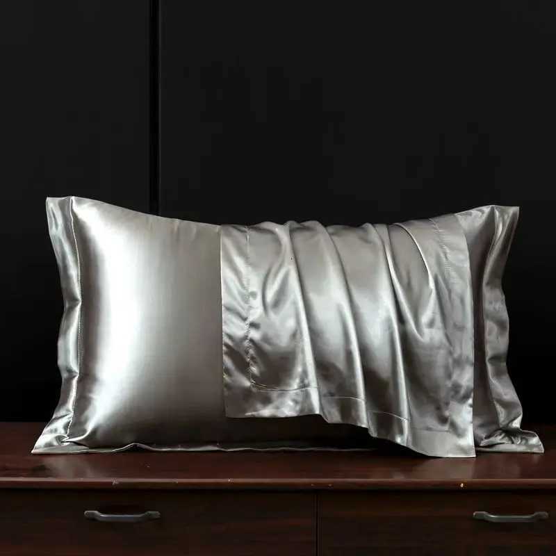 Pillow Case 2pcs Lot Natural Silk case High Quty Comfortable Solid Color Bedding Cover 48X74cm Envelope cover C251028