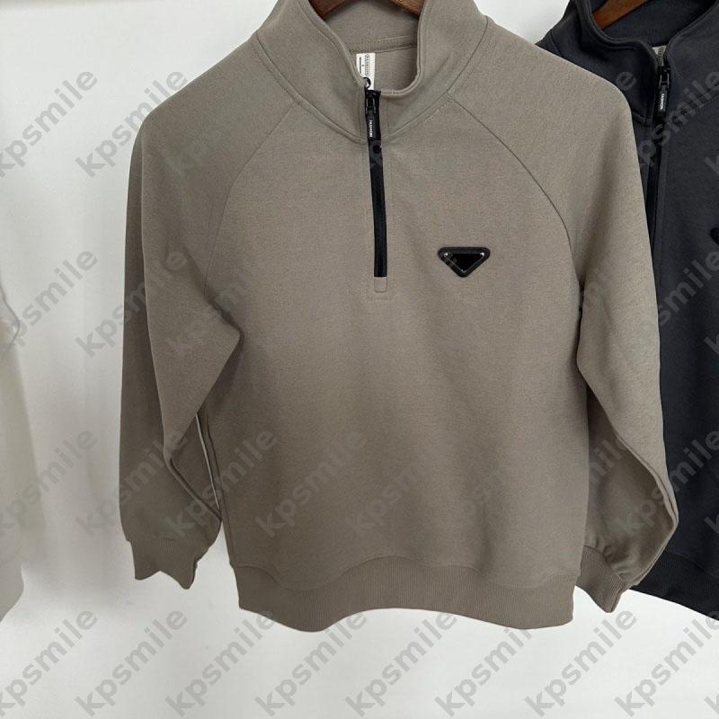 Autumn Designer Zip Up Polo Shirt Men Luxury Casual Triangular Design Sweatshirts Long Sleeve Stand Collar Teeshirt Man Zipper Polos Sweatshirt Tops EXS25102803