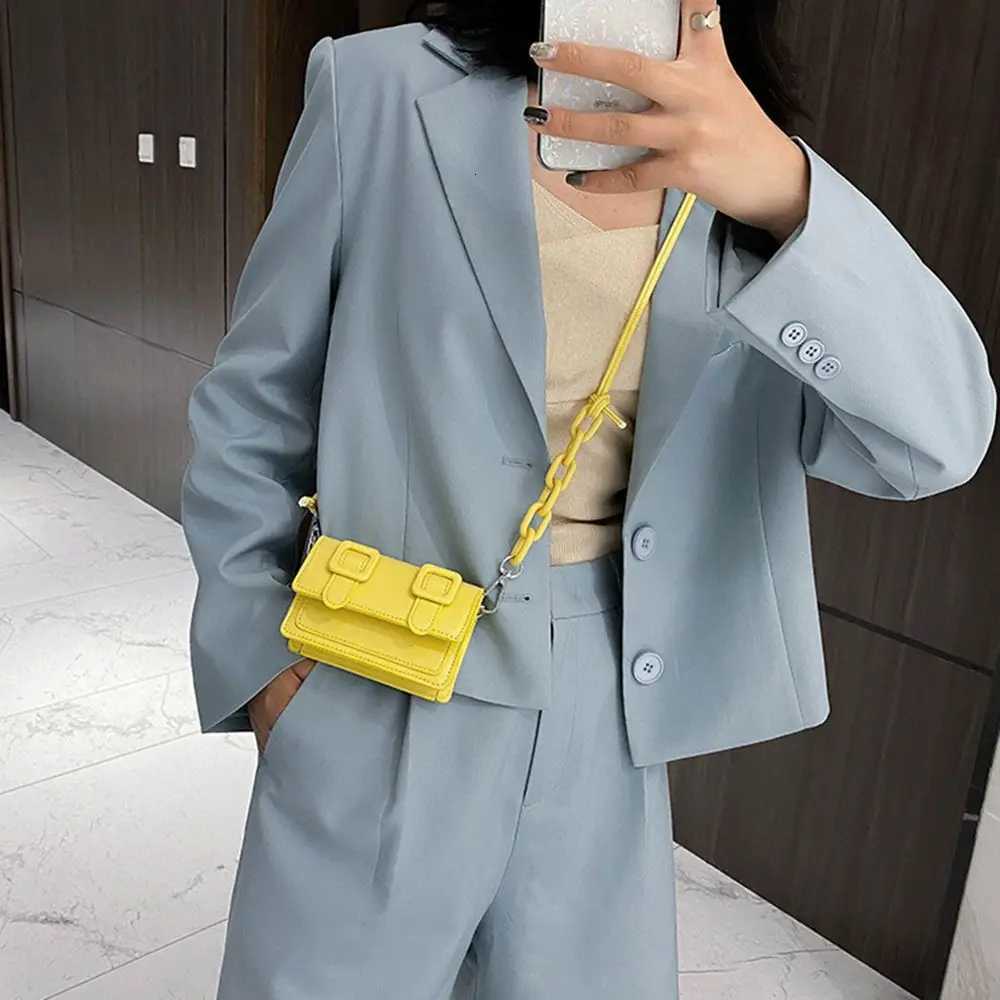 Mini Small Messenger Bags For Women Girl Chain Purse PU Leather Handbag Ladies Girl Crossbody Bags Designer 2022 Summer YellowW251028