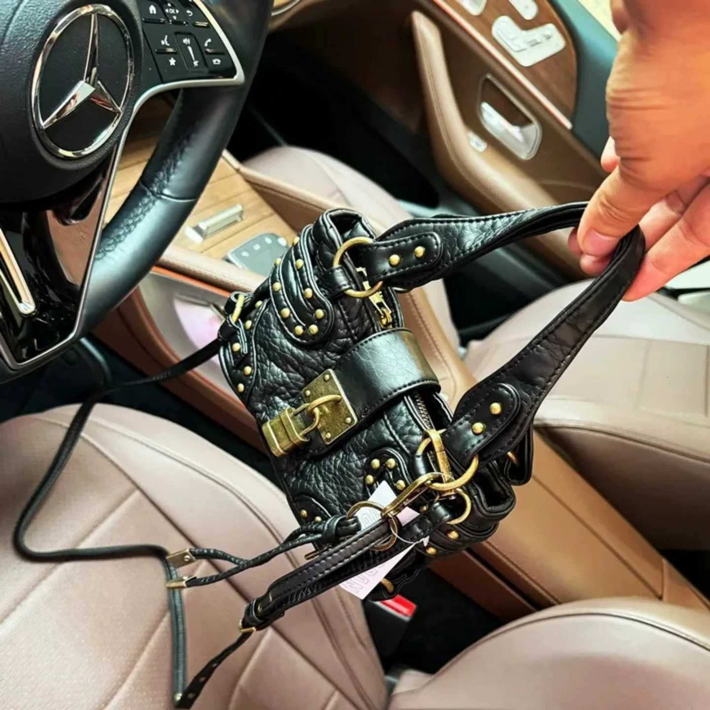 Wens Small Bag Fi Crescent Bag Casual Crossbody Bag Spicy Girl Y2k Wasteland Style Vintage Leather Shoder Bag H251028