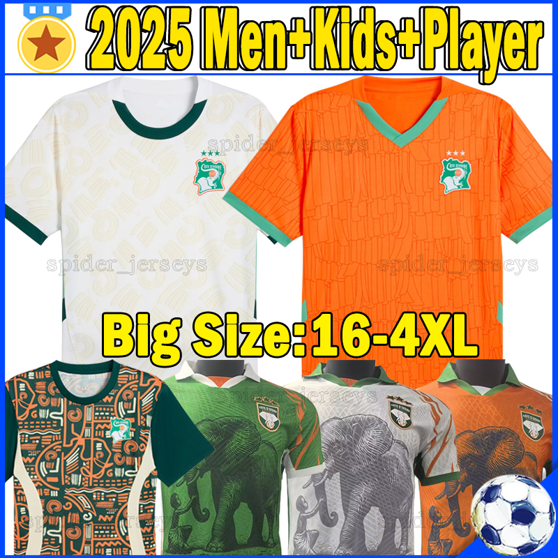 XXXL 4XL 2024 2025 Ivory Coasts Soccer Jerseys national football team KESSIE DIAKITE 24 25 Cote d Ivoire Football Shirts ADINGRA player version Men Uniforms kids kits